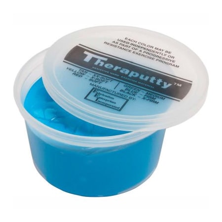 Fabrication Enterprises TheraPutty Plus Antimicrobial Exercise Putty, Blue, 1 Pound, Firm 272016